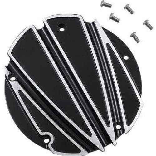 PartzBiz HD: 4420385-ฝาครอบ Convington Custom Black Derby 5 หลุม Harley Touring 99-15 C1873-B