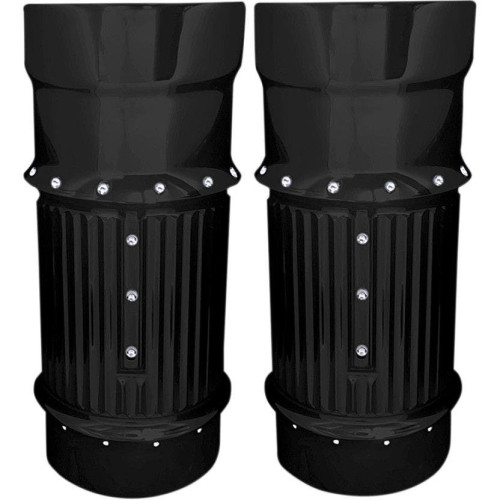 PartzBiz HD: 4420340-Covingtons Customs Dimpled Black Fork Bellows Slider Covers Boot Harley 14-17 | C1114-B PartzBiz HD: 4420340-Covingtons Customs Dimpled Black Fork Bellows Slider Covers Boot Harley 14-17 | C1114-B