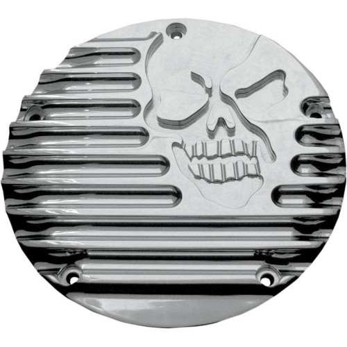 PartzBiz HD: 4420312-Covingtons หัวเครื่อง Chrome CNC Machined Derby Cover Harley Twin Cam 99-17 | C1074-ซี
