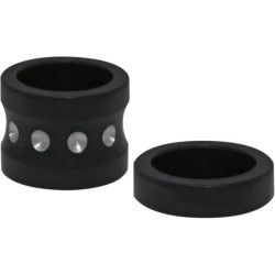 PartzBiz HD DS02220142 - Covingtons Customs Black Dimpled Front Axle Spacers Harley FLH 08-17 w/ ABS | C0015-B PartzBiz HD DS02220142 - Covingtons Customs Black Dimpled Front Axle Spacers Harley FLH 08-17 w/ ABS | C0015-B