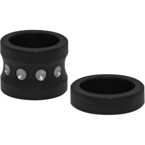 PartzBiz HD: 4420321-Covingtons Customs Black Dimpled Front Axle Spacers Harley FLH 08-17 w/ ABS | C0015-B PartzBiz HD: 4420321-Covingtons Customs Black Dimpled Front Axle Spacers Harley FLH 08-17 w/ ABS | C0015-B