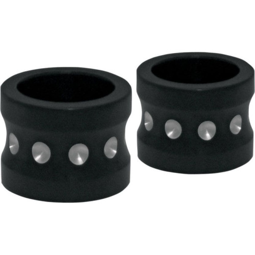 PartzBiz HD: 4420322-Covingtons Customs Black Dimpled Front Axle Spacers Harley FLH 08-17 W/O ABS | C0013-B PartzBiz HD: 4420322-Covingtons Customs Black Dimpled Front Axle Spacers Harley FLH 08-17 W/O ABS | C0013-B