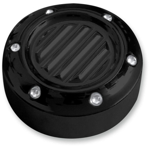 PartzBiz HD: 4420326-Covingtons Customs Black Dimpled M8 M Eight Oil Dip Stick Cover Harley 17-18 | แฮนด์ C1186-B PartzBiz HD: 4420326-Covingtons Customs Black Dimpled M8 M Eight Oil Dip Stick Cover Harley 17-18 | แฮนด์ C1186-B