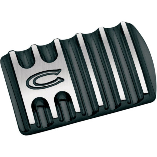 PartzBiz HD: 4420290-Covingtons Customs Black Finned Rear Brake Lever Pedal Pad for Harley FLH & FLST | C1042-B PartzBiz HD: 4420290-Covingtons Customs Black Finned Rear Brake Lever Pedal Pad for Harley FLH & FLST | C1042-B