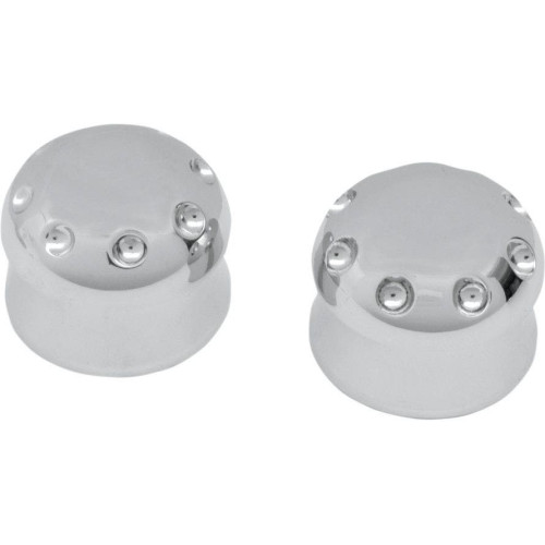 PartzBiz HD: 4420293-Covingtons Customs Chrome Dimpled Front Axle Caps Harley 07-17 Softail FLH FXDWG | C0010-C PartzBiz HD: 4420293-Covingtons Customs Chrome Dimpled Front Axle Caps Harley 07-17 Softail FLH FXDWG | C0010-C