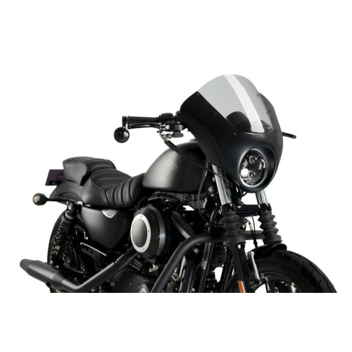 PartzBiz HD: 4420221-Custom Acces Dark Night Semi Fairing Smoke Harley Sportster 1200 18-Up