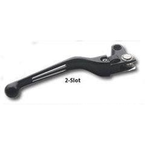 PartzBiz HD: 4420197-Custom Chrome 2 Slot Black Levers for Harley Davidson Big Twin Models 2007-2013 | PartzBiz HD: 4420197-Custom Chrome 2 Slot Black Levers for Harley Davidson Big Twin Models 2007-2013 |