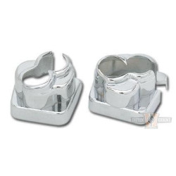 PartzBiz HD CCI-020028 - ฝาครอบบล็อกตัวยก Chrome Evolution Tappet แบบกำหนดเองสำหรับ Harley Big Twin 84-98 020028