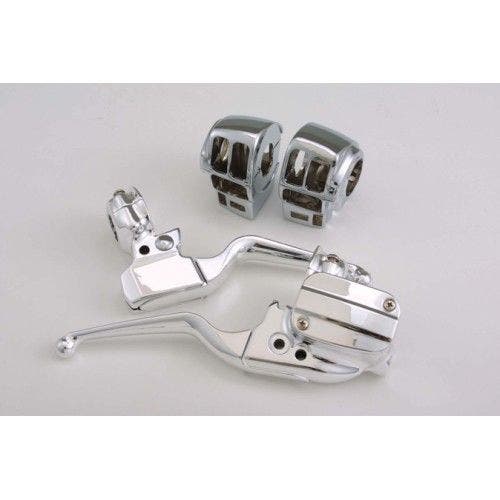 PartzBiz HD: 4420146-แฮนด์รถ Chrome แบบกำหนดเองควบคุมคันโยกสวิตช์ 5 ปุ่มสำหรับ 08-13 Harley FLH/T | 627703 PartzBiz HD: 4420146-แฮนด์รถ Chrome แบบกำหนดเองควบคุมคันโยกสวิตช์ 5 ปุ่มสำหรับ 08-13 Harley FLH/T | 627703