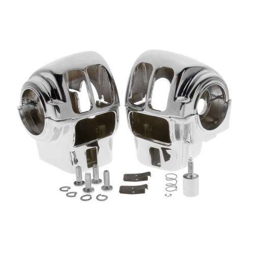 PartzBiz HD: 4420147-Custom Chrome Handlebar Switch Housings for Harley Touring Models 96-06 Radio Only | 652016 PartzBiz HD: 4420147-Custom Chrome Handlebar Switch Housings for Harley Touring Models 96-06 Radio Only | 652016
