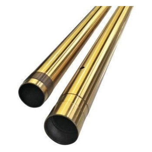 PartzBiz HD: 4420103-Custom Cycle 710078 Gold Inverted Fork Tubes 43mm 26.5 Harley & Custom