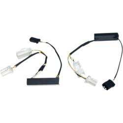 PartzBiz HD MPR-MICROAW-3AMP - Custom Dynamics Micro Bullet Amber/White Wiring Adapter Plug n Play Dyna 12-17 Harley
