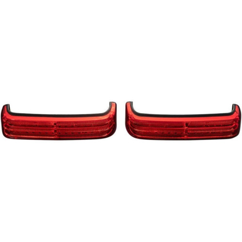 PartzBiz HD: -Custom Dynamics PB-SB-SS8-BR Black/Red Saddlebag LED Accent Light 10-13 CVO | PB-SB-SS8-BR