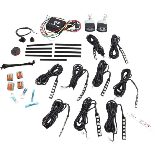 PartzBiz HD: -Custom Dynamics TMWK3BM6 Full Motorcycle LED Accent Light Kit w/ Bluetooth | TMWK3BM6