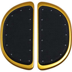 PartzBiz HD DS16210925 - Cycle Smiths 106-G Gold Passenger Floorboards Harley Touring Softail 1986-Up