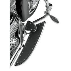 PartzBiz HD DS16210253 - Cycle Smiths 20" Extended Front Driver Chrome Banana Boards Floorboards Harley | 104-XL