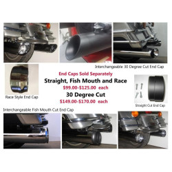 PartzBiz HD DD630N-32TG - D&D 630N-32TG Chrome Billet Cat Ghost Pipe Exhaust Harley Touring 09-18 PartzBiz HD DD630N-32TG - D&D 630N-32TG Chrome Billet Cat Ghost Pipe Exhaust Harley Touring 09-18