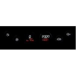 PartzBiz HD DS22120746 - Dakota Digital Black MLX-8604-K Plug-In 6 LED Gauge Cluster Harley FLH/T 04-13