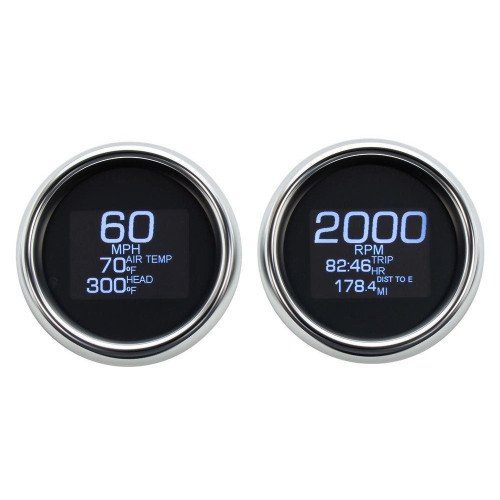 PartzBiz HD: 4419021-Dakota Digital Chrome MLX-8604 Plug-In 6 LED Gauge Cluster Harley FLH/T 04-13 PartzBiz HD: 4419021-Dakota Digital Chrome MLX-8604 Plug-In 6 LED Gauge Cluster Harley FLH/T 04-13