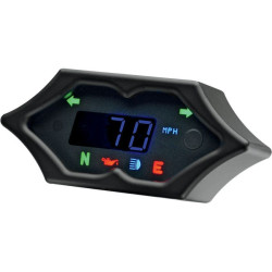 PartzBiz HD DS22100192 - Dakota Digital MCL-5200-K Black Spike 5000 Series Speedometer Harley & Custom | MCL-5200-K