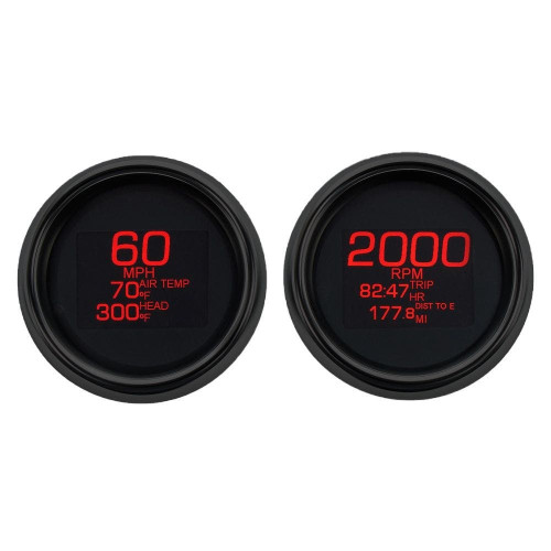PartzBiz HD: 4418970-Dakota Digital MLX-8404-K Black LED MLX Series 4 Gauge Speedo Tach Harley 04-13 FLH FLT FLTR FLHX FLHR road electra stree glide king