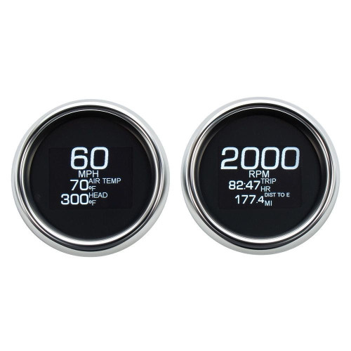 PartzBiz HD: 4418972-Dakota Digital MLX-8496 Chrome LED MLX Series 4 Gauge Speedo Tach Harley 96-03 FLH FLT FLTR FLHX FLHR