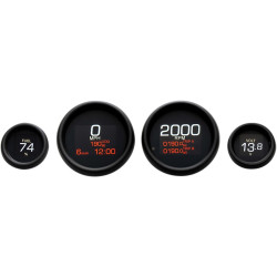 PartzBiz HD DS22120802 - Dakota Digital MLX-8496-K Black LED MLX Series 4 Gauge Speedo Tach Harley 96-03 FLH FLT FLTR FLHX FLHR electra road street glide touring davidson replacement best for PartzBiz HD DS22120802 - Dakota Digital MLX-8496-K Black LED MLX Series 4 Gauge Speedo Tach Harley 96-03 FLH FLT FLTR FLHX FLHR electra road street glide touring davidson replacement best for