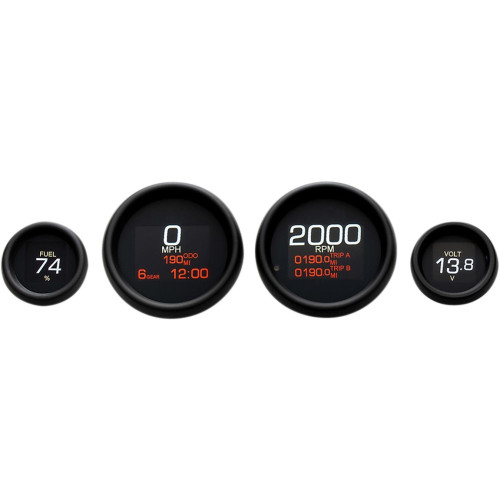 PartzBiz HD: 4418973-Dakota Digital MLX-8496-K Black LED MLX Series 4 Gauge Speedo Tach Harley 96-03 FLH FLT FLTR FLHX FLHR electra road street glide touring davidson replacement best for PartzBiz HD: 4418973-Dakota Digital MLX-8496-K Black LED MLX Series 4 Gauge Speedo Tach Harley 96-03 FLH FLT FLTR FLHX FLHR electra road street glide touring davidson replacement best for