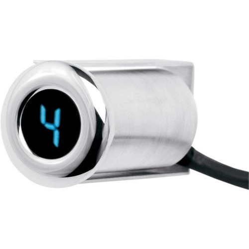 PartzBiz HD: 4418956-Dakota Digital PGR-1000-F Chrome Blue LED Auto Programming Gear Indicator Flush | PGR-1000-F