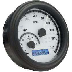 PartzBiz HD DS22120510 - Dakota Digital White/Gray & Black MVX FatBob Analog Digital 4 1/2 Gauge Harley | MVX-2004-WG-K PartzBiz HD DS22120510 - Dakota Digital White/Gray & Black MVX FatBob Analog Digital 4 1/2 Gauge Harley | MVX-2004-WG-K