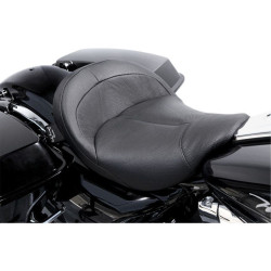 PartzBiz HD WP830-0106 - Danny Grey BigIST เบาะหนังสีดำ Solo Wide Saddle Seat Harley Touring 08-15 | แดนนี่ เกรย์