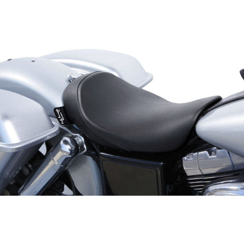 PartzBiz HD: 4418893-Danny Gray Black Vinyl Low Profile Minimalist Solo Seat for Harley Dyna 06-16 | FA-DGE-0246 PartzBiz HD: 4418893-Danny Gray Black Vinyl Low Profile Minimalist Solo Seat for Harley Dyna 06-16 | FA-DGE-0246