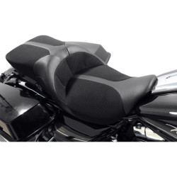PartzBiz HD WP830-0118 - Danny Grey TourIST 2-Up Air Touring เบาะหนังสีดำสำหรับ Harley FLH/T 08-15 | แดนนี่ เกรย์ PartzBiz HD WP830-0118 - Danny Grey TourIST 2-Up Air Touring เบาะหนังสีดำสำหรับ Harley FLH/T 08-15 | แดนนี่ เกรย์