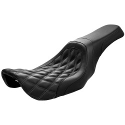 PartzBiz HD WP830-0158 - Danny Grey Weekday 2-Up Seat Leather Diamond Stitch Harley Dyna 06-17 PartzBiz HD WP830-0158 - Danny Grey Weekday 2-Up Seat Leather Diamond Stitch Harley Dyna 06-17