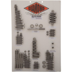 PartzBiz HD DS24011145 - Diamond Engineering DE6079HP Stainless Steel Engine Bolt Kit Harley Softail M8 best new upgrade replacement touring bagger dresser transmission drivetrain hardware fasteners