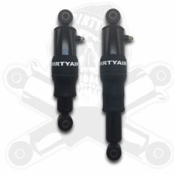 PartzBiz HD DA-SRD747-PR & DA-MFK - Dirty Air โช้คลมเหล็ก Touring ด้านหลังขนาด 4 นิ้ว และชุดเติมวาล์วแบบแมนนวล Touring 80+