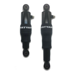 PartzBiz HD DA-SRD747-PR - Dirty Air ด้านหลังเหล็ก Air Ride Shocks ระบบกันสะเทือนคู่ Harley Touring Bagger 80-20