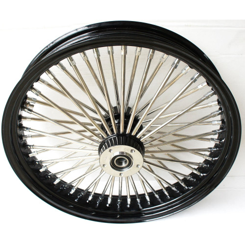 PartzBiz HD: 4418662-DNA Black Rim Hub Front Mammoth 52 Spoke 21x3.50 Wheel 07 - 15 FLST(C.N) & Crossbones PartzBiz HD: 4418662-DNA Black Rim Hub Front Mammoth 52 Spoke 21x3.50 Wheel 07 - 15 FLST(C.N) & Crossbones