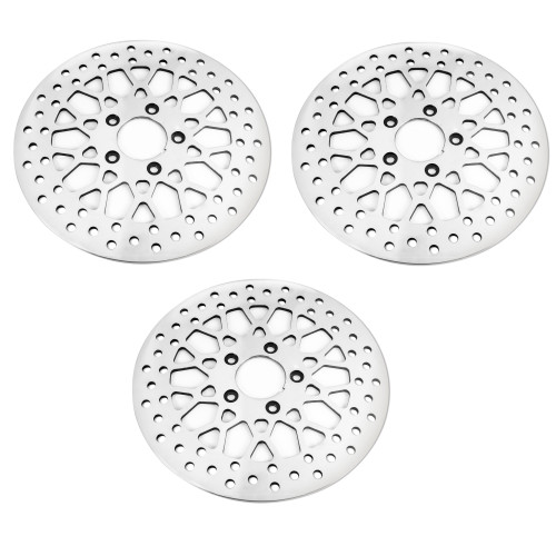 PartzBiz HD: 4418515-DNA High Polished Mesh Dual Front & Rear 11.5 Disc Rotors Harley Touring 00-07 | M-RT-2162 PartzBiz HD: 4418515-DNA High Polished Mesh Dual Front & Rear 11.5 Disc Rotors Harley Touring 00-07 | M-RT-2162