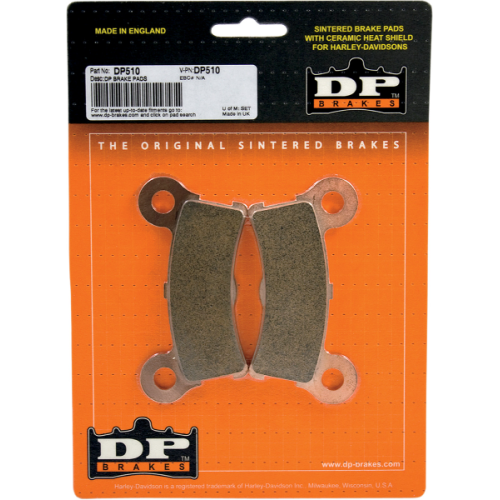 PartzBiz HD: 4418421-DP เบรคด้านหลัง Sintered โลหะผ้าเบรค DP510 Harley Street Glide Trike 09-13