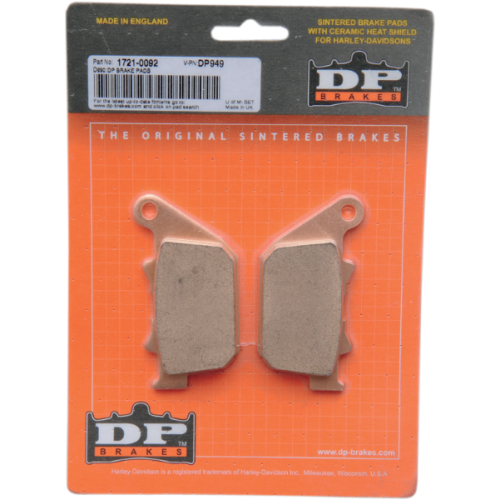 PartzBiz HD: 4418423-DP Brakes Rear Sintered Metal Brake Pads DP949 Harley Sportster 04-13 PartzBiz HD: 4418423-DP Brakes Rear Sintered Metal Brake Pads DP949 Harley Sportster 04-13