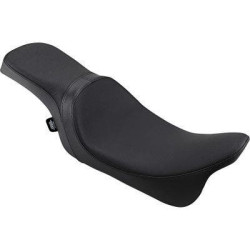 PartzBiz HD DS08011268 - Drag 0801-1268 Predator 2-Up Seat Smooth Black Vinyl Harley FLH/T 08-Up 0801-1268 08011268 Harley-Davidson Electra Glide Road Glide Road King Street Glide Tri Glide FLHT FLHR FLTR FLHX