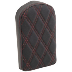 PartzBiz HD DS08220442 - Drag 10" Sissy Bar Pad Red Double Diamond Vinyl Harley & Custom 0822-0442