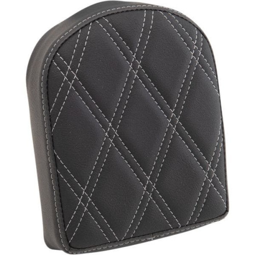 PartzBiz HD: 4418331-Drag 7" Sissy Bar Pad Silver Double Diamond Vinyl Harley & Custom 0822-0444 PartzBiz HD: 4418331-Drag 7" Sissy Bar Pad Silver Double Diamond Vinyl Harley & Custom 0822-0444