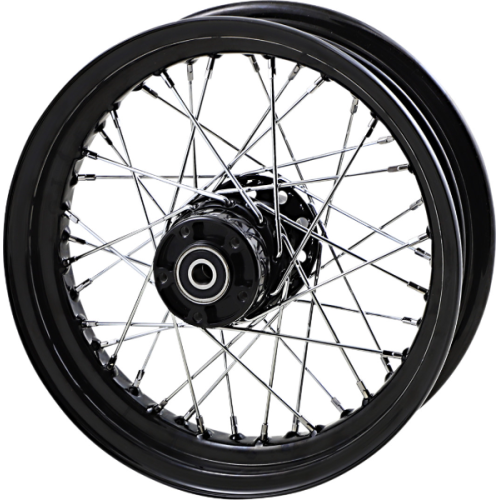 PartzBiz HD: 4418312-Drag Black 16 x 3 40 Spoke Front Wheel Dual Disc No ABS Harley Touring 00-07 PartzBiz HD: 4418312-Drag Black 16 x 3 40 Spoke Front Wheel Dual Disc No ABS Harley Touring 00-07