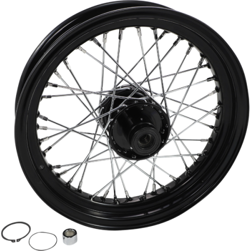 PartzBiz HD: 4418313-Drag Black 16 x 3 40 Spoke Front Wheel Single Disc No ABS Harley Softail 86-99 PartzBiz HD: 4418313-Drag Black 16 x 3 40 Spoke Front Wheel Single Disc No ABS Harley Softail 86-99