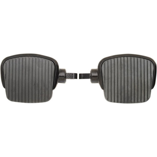 PartzBiz HD: 4418275-Drag Black 4" Floorboards Rubber Pads w/ Male Peg Mounts for Harley or Metric | 1621-0725