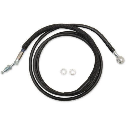PartzBiz HD: 4418258-Drag Black Braided Extended Plus + 8 Hydraulic Clutch Line Cable FLH/X 17-18 | 0661-0058 PartzBiz HD: 4418258-Drag Black Braided Extended Plus + 8 Hydraulic Clutch Line Cable FLH/X 17-18 | 0661-0058