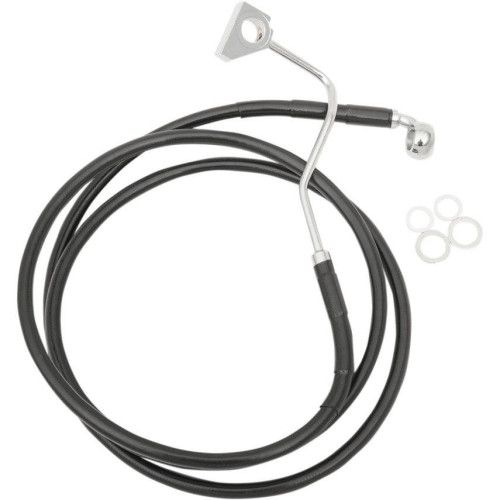 PartzBiz HD: 4418214-Drag Stainless Black Vinyl Extended Length Front Brake Line +6" Overall 70ÔøΩ" | 1741-4507 PartzBiz HD: 4418214-Drag Stainless Black Vinyl Extended Length Front Brake Line +6" Overall 70ÔøΩ" | 1741-4507