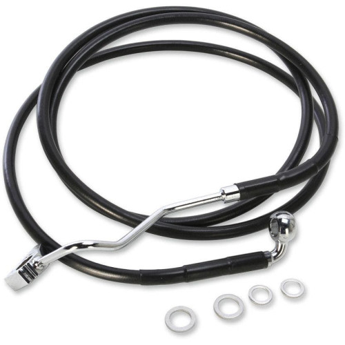 PartzBiz HD: 4418215-Drag Stainless Black Vinyl Extended Length Front Brake Line +8" Overall 72ÔøΩ" | 1741-4508 PartzBiz HD: 4418215-Drag Stainless Black Vinyl Extended Length Front Brake Line +8" Overall 72ÔøΩ" | 1741-4508